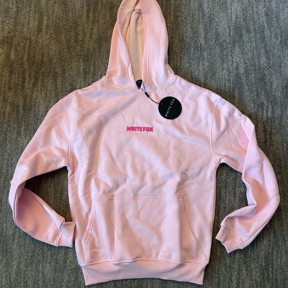 White Fox Boutique Pink Oversized Long Sleeve Hoodie